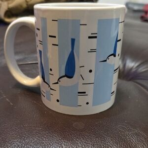 Charley Harper Blue and White Bird Design Mug